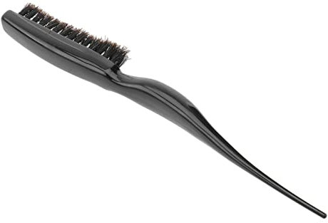 Homoyoyo Spazzola Pettinatura Con Setole Di Cinghiale Nera Ergonomica Punta Coda Per Districare e Volumizzare Capelli Leggera e Portatile Per Uso Professionale e Quotidiano