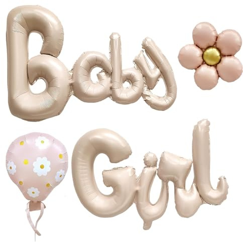 4 pezzi Decorazioni Baby Shower Ragazza,Baby Girl Palloncini Decorativi,Palloncino Neonato in Foil,Adatto per battesimi di neonate, feste di battesimo, decorazioni e celebrazioni,Rosa