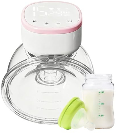 Electric - Easy to Clean Breast Pump with Display | Quick Charge 2 Hours for Milk Bag Nipple Replacement Breastfeeding Home Hospital Baby Nutrition Mother Comfort