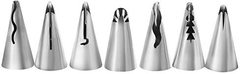 Punte per tubi per torte 7 pezzi in acciaio inossidabile set ugelli per glassa decorazione torte cupcakes muffin adatte a varie esigenze casa pasticceria regalo