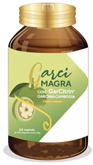 SEB - Garci Magra - Integratore alimentare di Garcinia Cambogia ad alto dosaggio. Prodotto in Italia, 100% naturale. Formula potenziata Garcitrin. HCA 60% + Garcinolo 5%