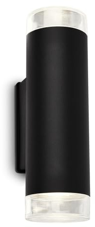 BRILONER - Applique murale LED d'extérieur, lampe murale LED noire, IP44 protection contre les éclaboussures, lumière 4000K blanc neutre, GU10 incl.