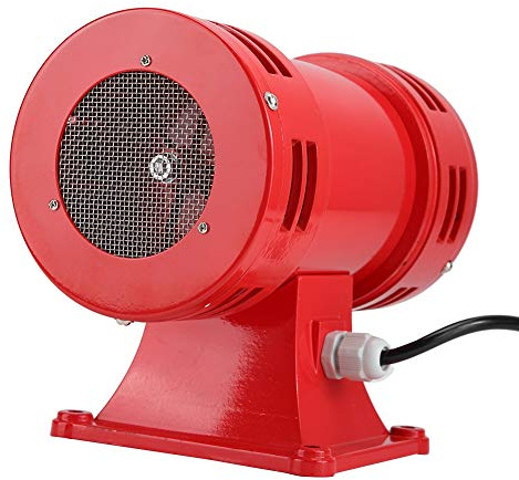 Sirena Impulsada por Motor Eléctrico Industrial de Alto Volumen de 150 DB para Alarma contra Incendios de Barcos Grúa, Largas Horas de Trabajo, Cubierta de Malla de Protección