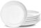 Leegg Dessert Plates 6 Inch Ceramic Small Round Plates for Dessert Salad Appetizer Cake (6 White)