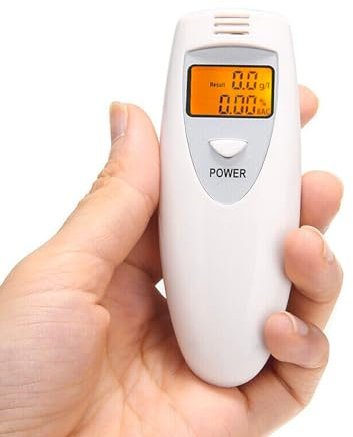 Avilia Etilometro Professionale Digitale con Display LED e Segnale Acustico - Alta Precisione 0,01% BAC, Test Rapido e Ripetibile, Autospegnimento, 95x36x18mm