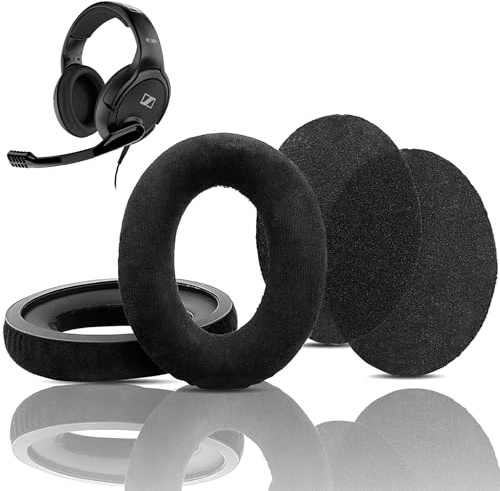 DowiTech Cuscini Auricolari Morbidi di Ricambio Compatibili con Sennheiser HZP 41 PC 363D HZP 26 PC 360 G4ME ONE PC 373D Game One Copertura Padiglioni con Tessuto Confortevole