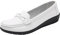 Chaussures Femme Pieds Larges Confort Chaussures orthopédiques Souples pour Femmes Respirantes et tissées Chaussures de Marche à Enfiler en Chaussures Femme Pieds Larges Confort (White, 41)