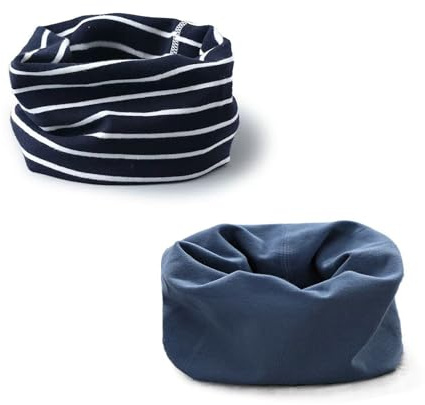 2 piezas de bufanda de bucle para niños de algodón para otoño e invierno, bufanda de cuello para bebé, calentita para niñas y niños, W22/L40