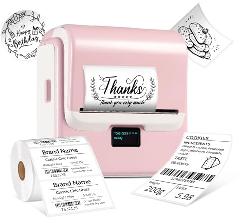 ORGSTA T003 stampante etichettatrice etichette termica adesive bluetooth & USB 2200 mAh 50mm/s portatile per negozio personalizzate prezzatrice barattoli