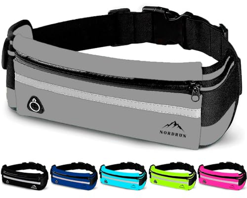 Nordrun® Ceinture Running Homme et Femme | Sac Banane Étanche de Course a Pied, Sport, Jogging, Footing, Courir | Ceinture Course a Pied | Sac Course a Pied pour Tous Les Telephones