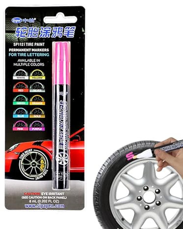 Reifenlackstifte - Reifenlackstift | Autoreifenstift | Wasserfester, schnell trocknender Reifenstift | Kein Auslaufen der Tinte | Ausbesserungsstift | Reifenmarkierungs-Reifenlackstifte für Auto-Motor