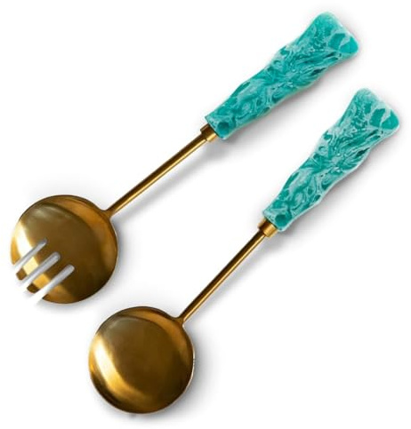 Folkulture Resin Metal Salad Servers, Salad Hands, Fruit - (12 X 3)