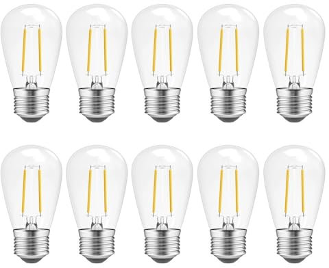 RZL Lighting, Paket med 15, Retro Edison LED-lampa AC220V E27 S14 1W/2W/4W LED-ljus Glaslampa Heminredning Ljuskronor Ljusbelysning(Transparent bulb 4W)