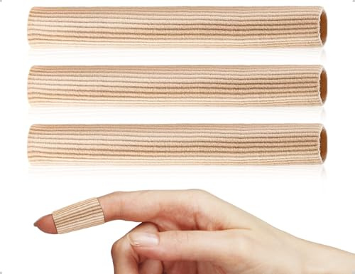 Emezddo Lot de 3 Protège orteils, Coussinets Découpables, Bandage Tubulaire de Protection Contre la Pression, Bandage pour les Doigts, pour les Cors, les Oignons et le Valgus du Pouce (Petit)