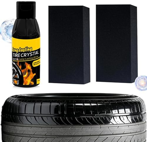 Lucido Pneumatici | con Spugna Ripristinatore Portatile di Alta Brillantezza | Spray Lucidante a Lunga Durata per Pneumatici,adatto a Auto, Camion, Motocicli e Camper