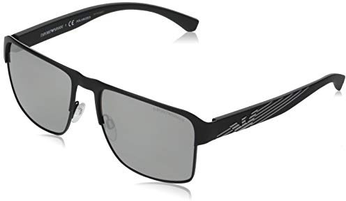 Emporio Armani Herren 0EA2066 Sonnenbrille, Schwarz (Matte Black), 57