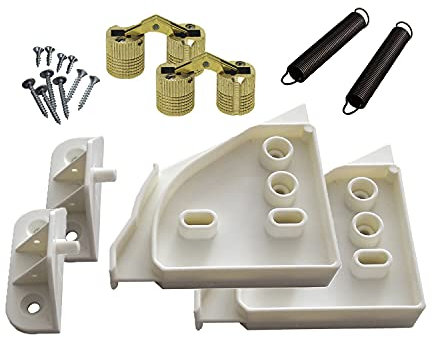 Lot de 2 plaques de recouvrement pour lave-vaisselle avec charnière à visser assortie