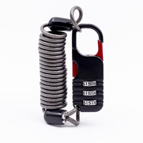 1 PCS Motorcycle Helmet Lock Portable Bicycle Lock 3 Digit Lock Anti-Theft Locks for Luggage Bicycle Motorcycles Car Doors Garages Etc