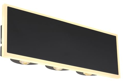 GLOBO LED-Wandleuchte - Schwarz matt - Kunststoff - Metall - 25 x 9 cm