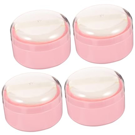 Toyvian 4st Body Powder Box Med Puff Portabel Lättviktig Och Smidig Förvaring Babypuder För Hem Och Resa För Nyfödda
