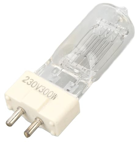 Lampadina Alogena G9.5, Lampadine Alogene 220V 300W per Fotografia con Flash da Studio, 2900K, 300 Lm, Fino a 1300h, Lampadina Alogena