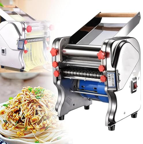 DPLWJPP Machine À Pâtes Commerciale,Nouilles Électriques en Acier Inoxydable 550w Faisant des Pâtes,Machine À Nouilles Automatique,Largeur 16/18/20cm,FKM200