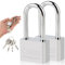 2 Cadenas de Sécurité, Cadenas à Clé Anse Longue 30mm, 40mm, 50mm, 60mm pour Casier de Gym Casier Bagages Unités de Stockage Garage Portes (50mm)