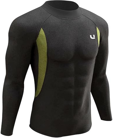 UNIQUEBELLA Intimo Termico da Uomo, Biancheria Intima Funzionale da Sci, Biancheria Intima Termica, Dolcevita Nero, L