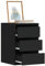 Annlera Schubladenschrank 40x41x58 cm Schwarz Beistellschrank Wohnzimmer Möbel Aufbewahrungsschrank Mehrzweckschrank Sideboard Flur Schrank Holzwerkstoff mit 3 Schubladen