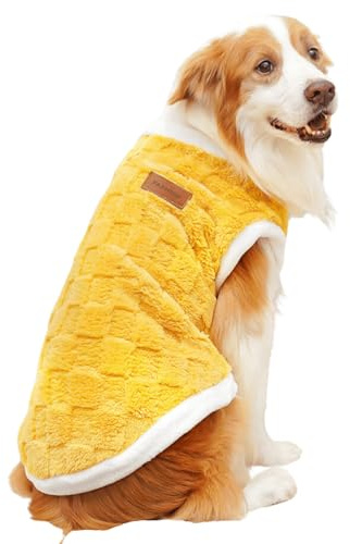 Maglione grande per cani con anello a D, classico pullover invernale a quadri per cani, caldo Gilet in flanella per cani, maglioni pigiama per cani in condizioni di freddo, abiti natalizi per animali