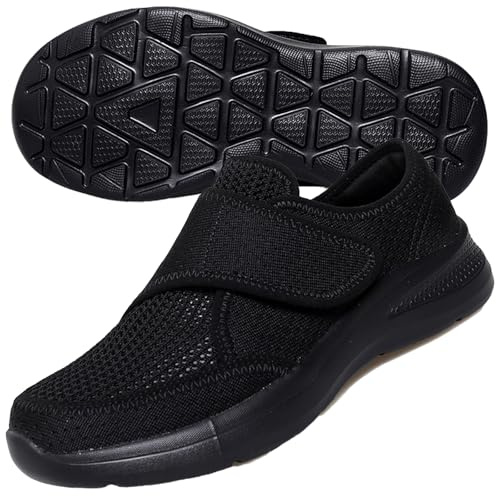 AEHO Zapatos Ortopedicos Mujer Ancho Especial Zapatos Ortopedia para Juanetes Zapatos DiabéTicos Mujer Zapatos Especiales para Juanetes Mujer,Negro,39 EU
