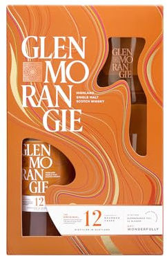 Glenmorangie The Original 12 Years Old Single Malt Whisky in Geschenkverpackung mit zwei Gläsern