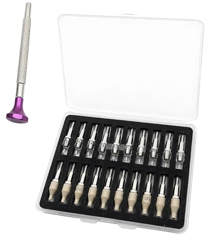 Strumento di installazione manuale per orologi con parti di lavoro in acciaio inossidabile, custodia trasparente e punte multiple per orologio da polso, strumento per orologeria, set di strumenti per