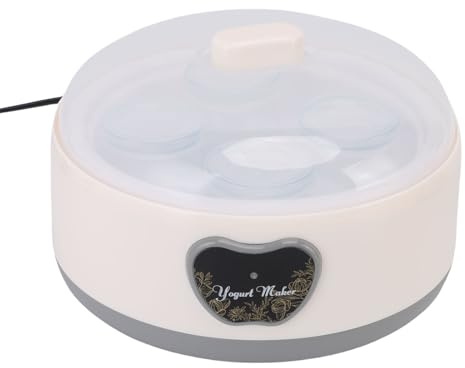 Zunate Automatisk Yoghurtmaskin i Rostfritt Stål 1,2L Smart Temperaturkontroll med 5 Glaskoppar Multifunktionsfermentor
