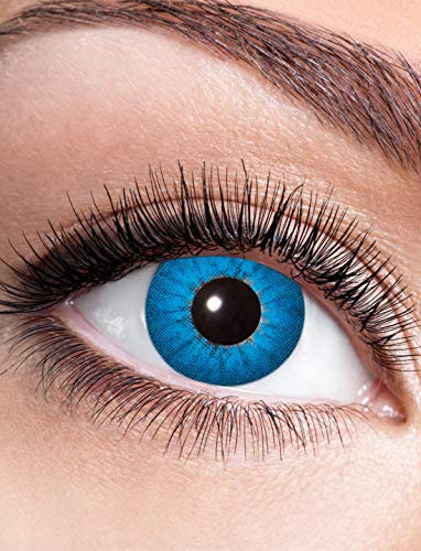 Eyecatcher 84065141-809 - Farbige Kontaktlinsen, 1 Paar, für 12 Monate, Blau, Karneval, Fasching, Halloween