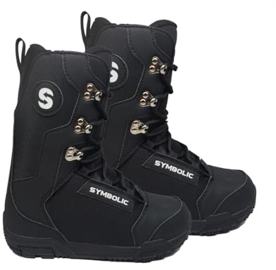 Symbolic Ultra Light Black Snowboard Boots 7 8 9 10 11 12 13 14 (Black, Mens 11)