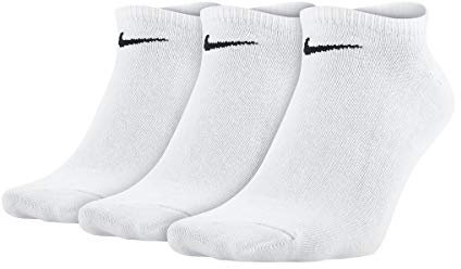 Nike Unisex Everyday Lightweight No-show Trainingssocken (3 Paar), Weiß / Schwarz, M EU