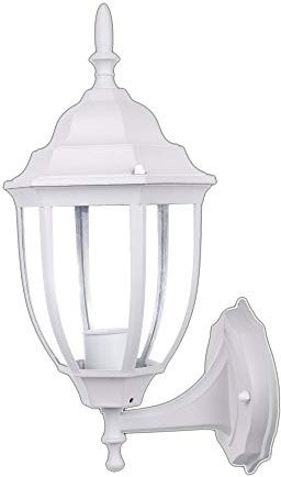 Jandei - Farol De Pared MICENAS para bombilla E27, Exterior Blanco Aluminio. Perfecto para Jardin, Caminos, Paredes, Hotel, Restaurante, Bares, Vintage.