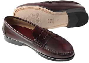 MARTTELY Castellanos Artisans Penny Loafer avec semelles en cuir * Fabriqué à la main en Espagne, 43 EU