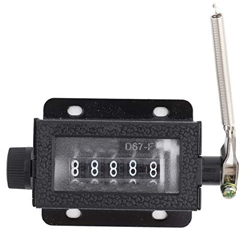 Contador de tracción de 5 dígitos, D67-F Mecánico reiniciable Manual Contador de recorrido de tracción manual Cuenta con precisión (0 a 99999)
