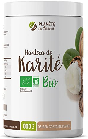 Manteca de Karité Orgánica 800 gr - 100% Vegetal - Uso alimentario - para Cuerpo - Cara - Piel - Pelo- Uñas - Cabello