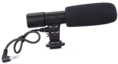 Microfono stereo nero per Nikon D7000 D300s D5100 D5300 D3300 D3200 accessorio