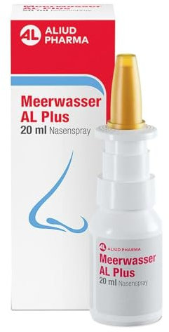 Meerwasser AL Plus Nasenspray, 20 ml: Natürliches Meerwasser Nasenpﬂegespray zur Unterstützung für gereizte & wunde Nasenschleimhaut, bei Erkältungen und allergischem Schnupfen, Medizinprodukt