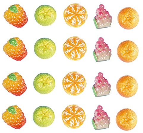 UPKOCH 50pcs Resin Mini Fruits Creative Simulation Accessories for Decorations