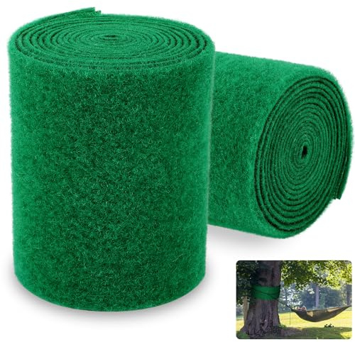 Frienda 2 Pcs Tree Protectors for Slacklines Ziplines Tree Swing Trunk Protector Guards Non Slip Felt Wrap Wear with Hook and Loop Fastener for Outdoor Ninja Hammock Slacklines Rope (9.84 ft X 6 Inch)