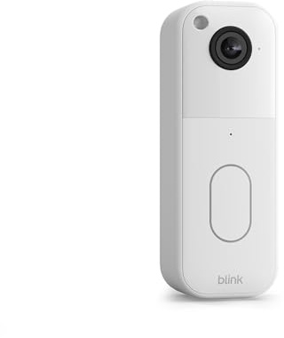 Blink Videotürklingel (neueste generation) | Einzelgerät | Kopf-bis-Fuß-Aufnahme in HD, 2 Jahre Batterielaufzeit, IP-65, Funktioniert mit Alexa, Erforderliches Sync-Modul nicht enthalten – (Weiß)