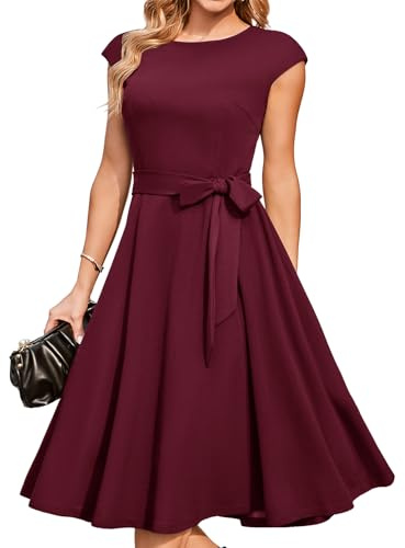 DRESSTELLS Formal Wedding Guest Dresses for Women UK, Modest Party Prom Bridesmaid Evening Dress