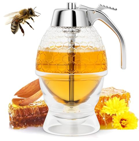 SANKESONG Transparent Acrylic Honey Dispenser Jar, 200ml, Clear