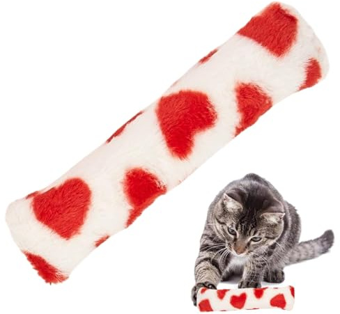 Kattleksakskudde, interaktiv kärleksstil katt tuggleksaker, kattunge berikningsspel med skallra papper, lättnad husdjurskudde inomhus kattträning för tänder