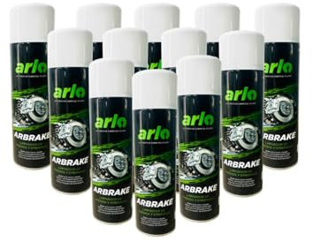 carretcar europea Limpiador de Frenos y Embrague 500ml - Pack 12 Unidades | Limpiafrenos, Eliminador de Grasa, Aceite y Polvo | Spray Alta presión, sin residuos
